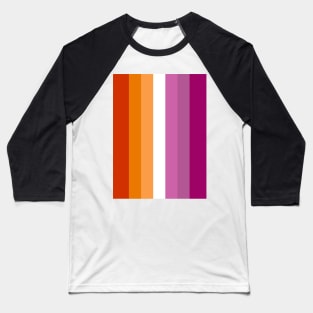 Proud Lesbian Pride Flag (Proud LGBTQ+ Community Pride Flag) Baseball T-Shirt
